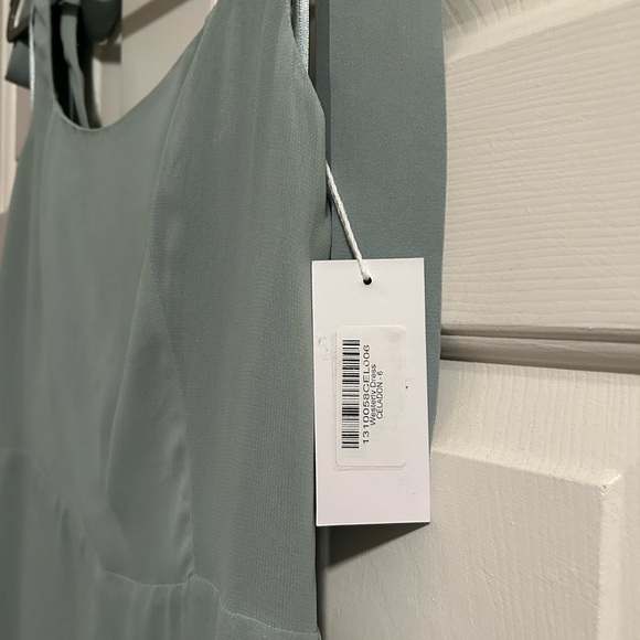 With Tags Reformation Celadon Green Westerly Tie Strap Maxi Dress Size 6 - Picture 9 of 11